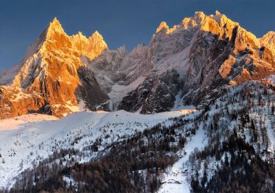 Aiguille de Blaitiere and Aiguille du Plan, Chamonix Print Only